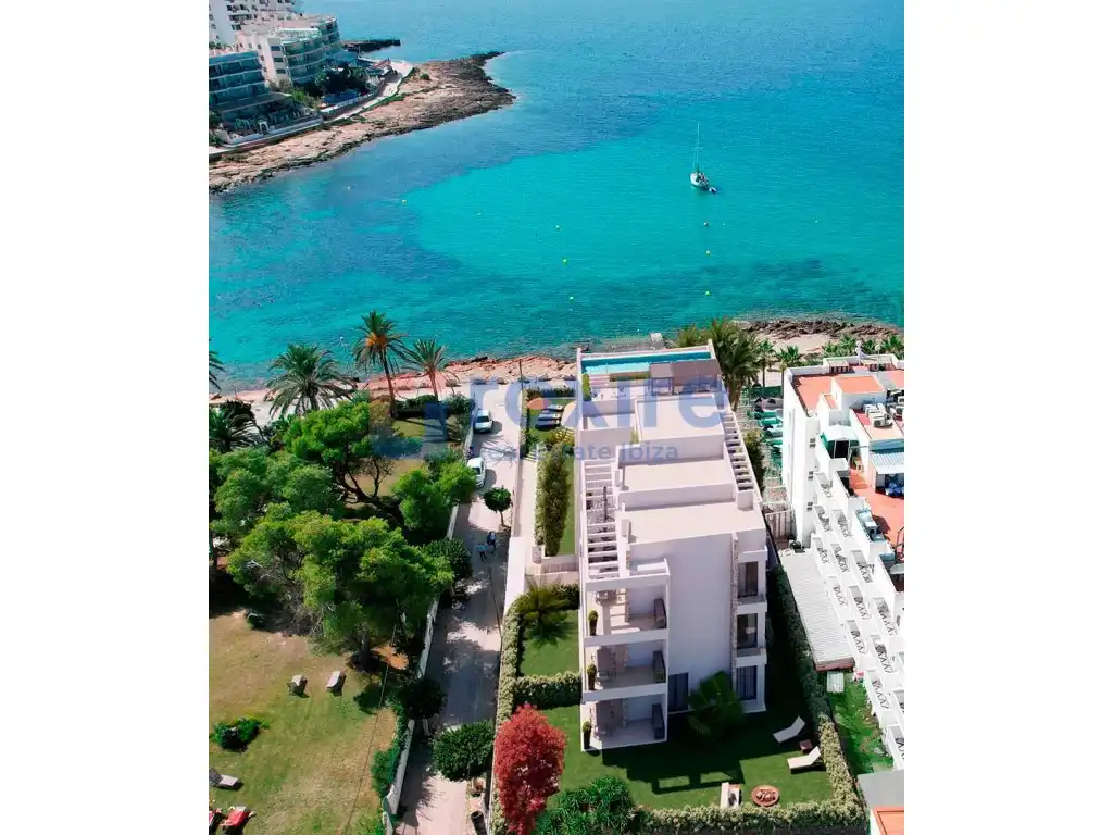 Außenansicht von Erdgeschoss zum Verkauf in Sant Antoni de Portmany mit Klimaanlage, Privatgarten und Terrasse