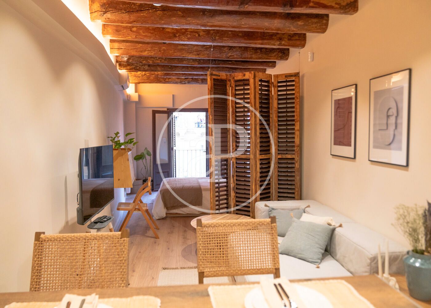 Sala d'estar de Pis en venda en  Barcelona Capital amb Aire condicionat, Calefacció i Moblat