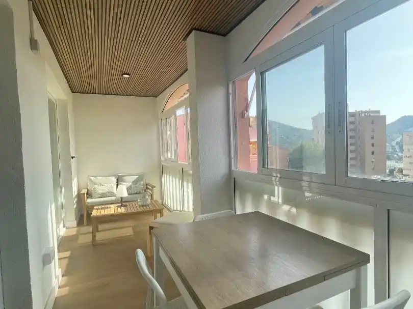 Terrasse von Wohnung zur Miete in Finestrat mit Klimaanlage und Schwimmbad