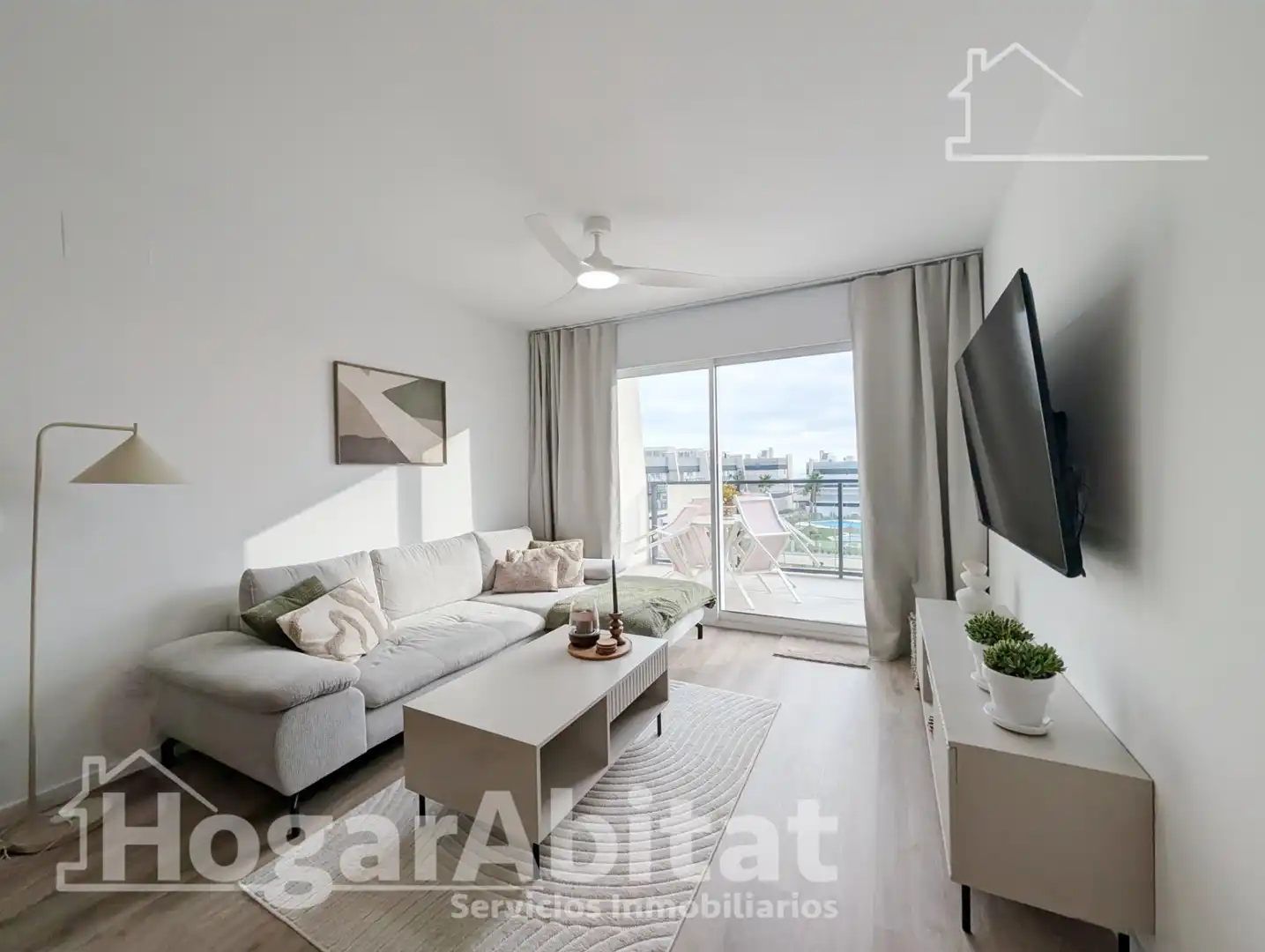Living room of Attic for sale in Santa Pola  with Air Conditioner, Parquet flooring and Terrace