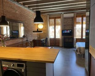 Kitchen of Study to share in  Barcelona Capital  with Air Conditioner and Terrace