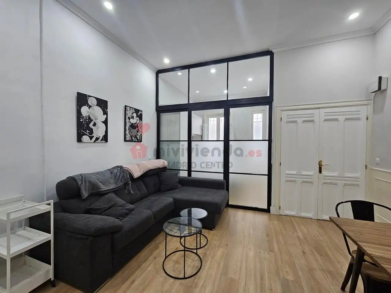 Sala d'estar de Planta baixa de lloguer en Madrid amb Aire condicionat, Calefacció i Moblat
