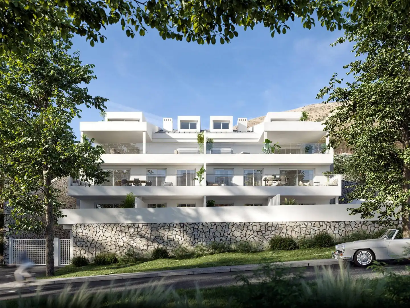 Vista exterior de Apartament en venda en Benalmádena amb Aire condicionat, Calefacció i Jardí privat