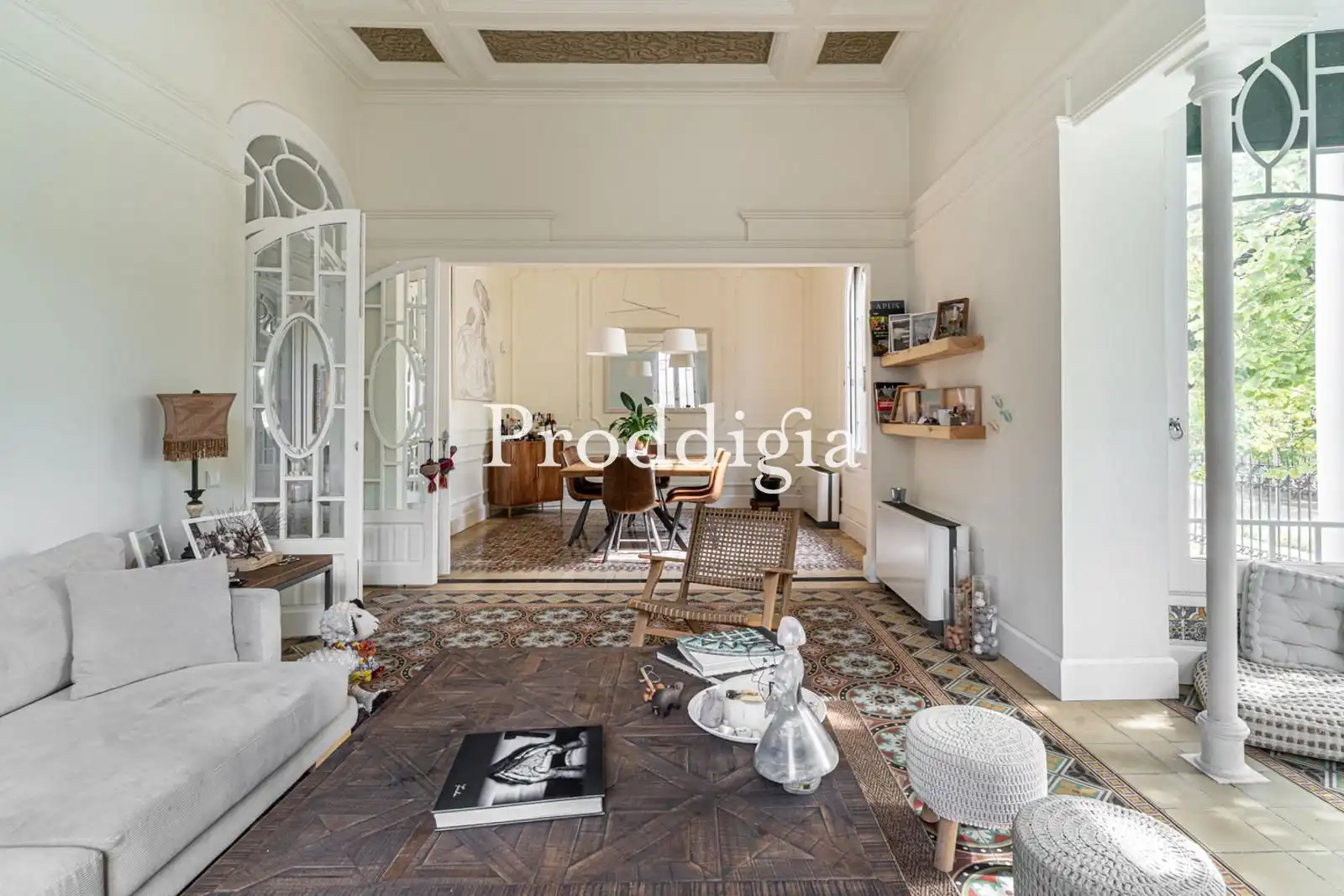 Living room of Houses for rent in Sant Cugat del Vallès  with Air Conditioner, Heating and Swimming Pool