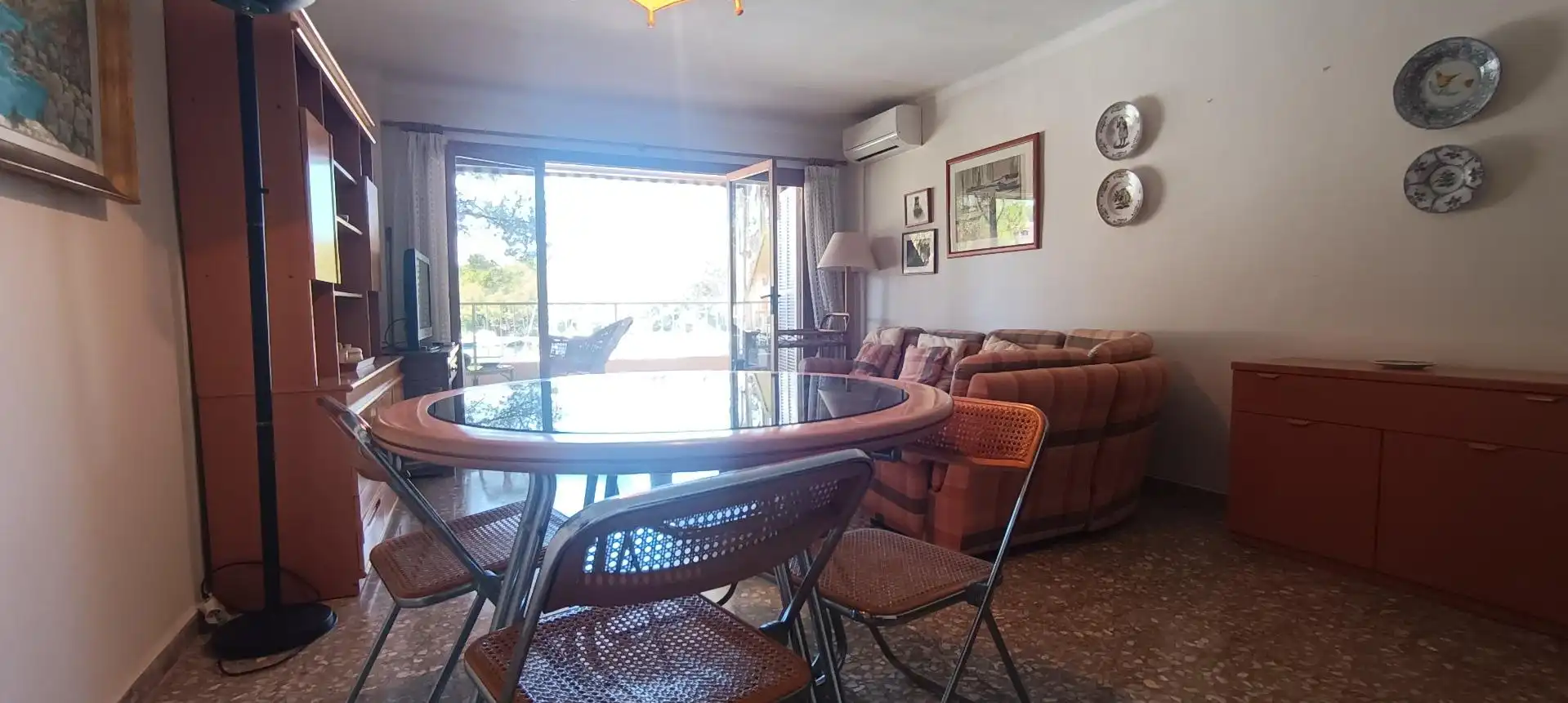 Dining room of Flat for rent in Calvià  with Air Conditioner, Terrace and Furnished