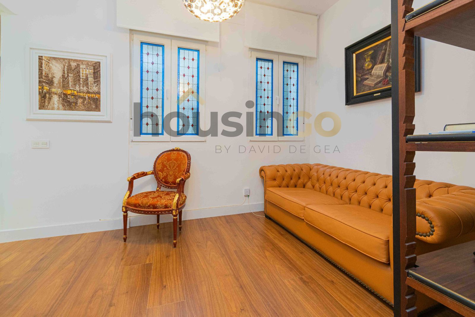 Sala d'estar de Pis de lloguer en  Madrid Capital amb Aire condicionat, Calefacció i Moblat