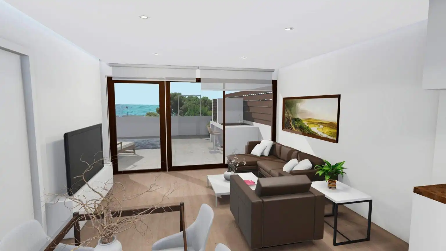 Sala d'estar de Apartament en venda en Cartagena amb Terrassa, Balcó i Alarma