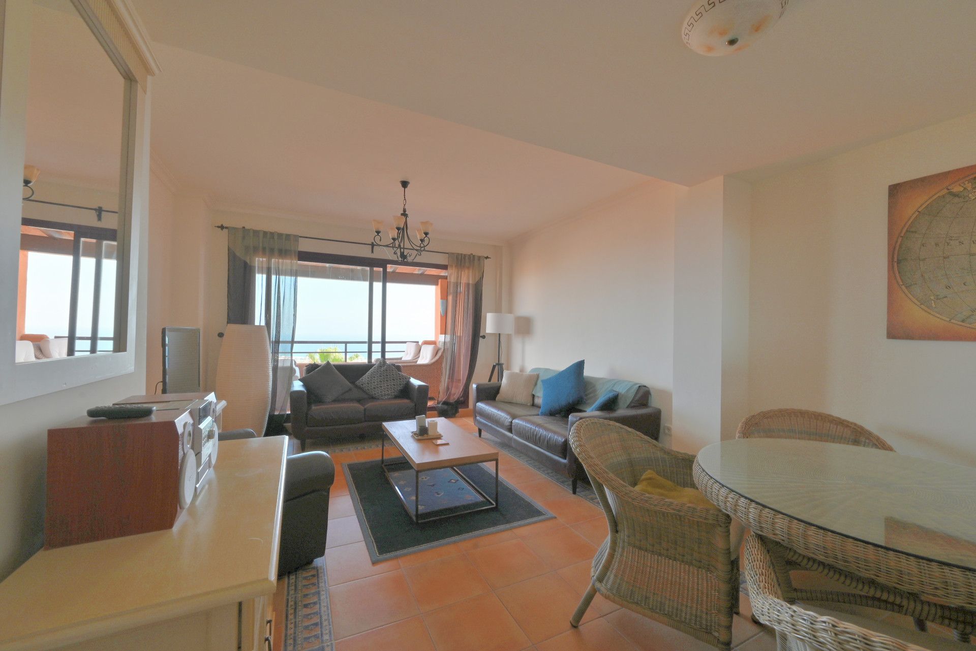 Sala de estar de Apartamento en venta en Mijas con Aire acondicionado, Terraza y Piscina