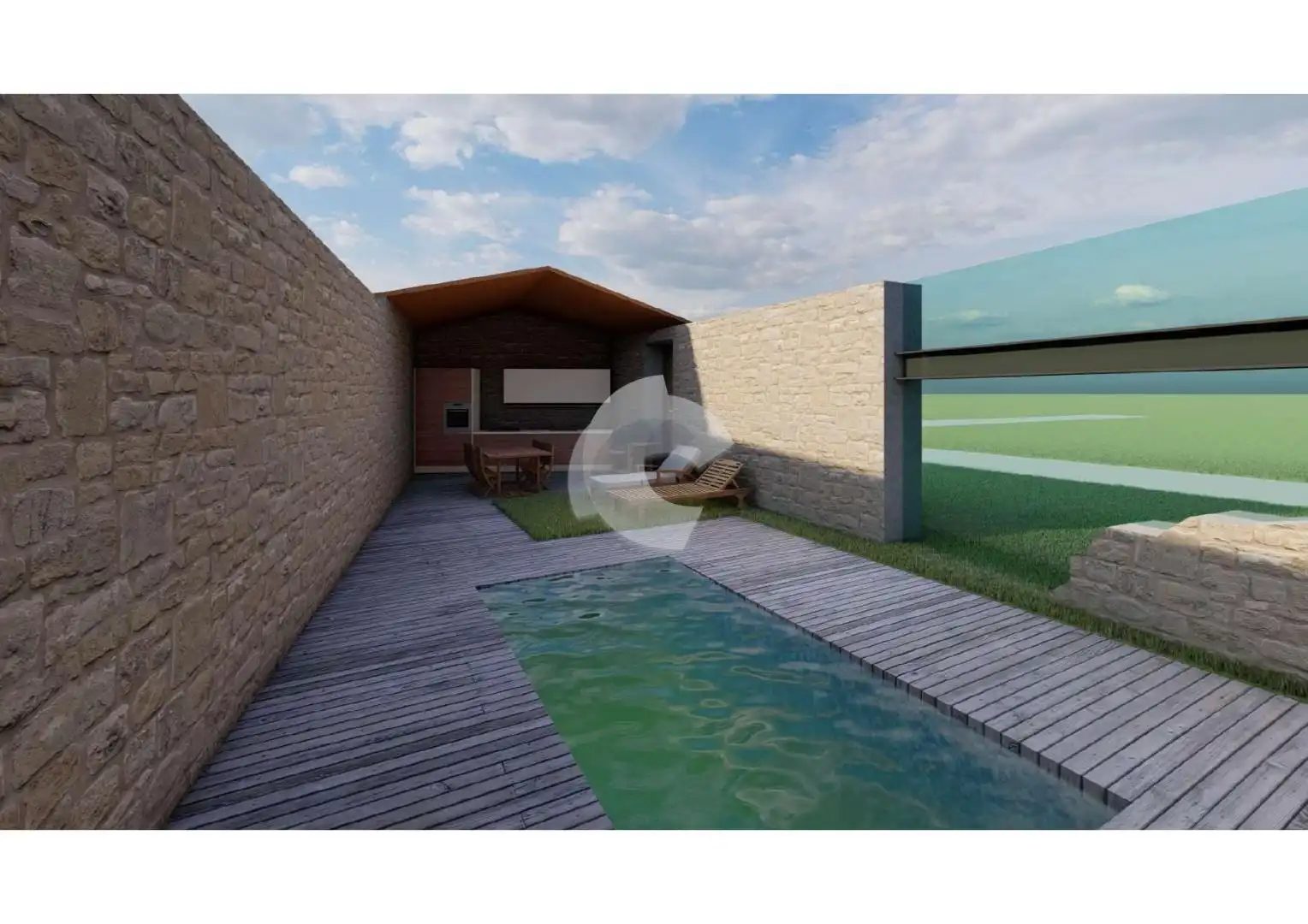 Piscina de Casa o xalet en venda en San Sadurniño amb Jardí privat