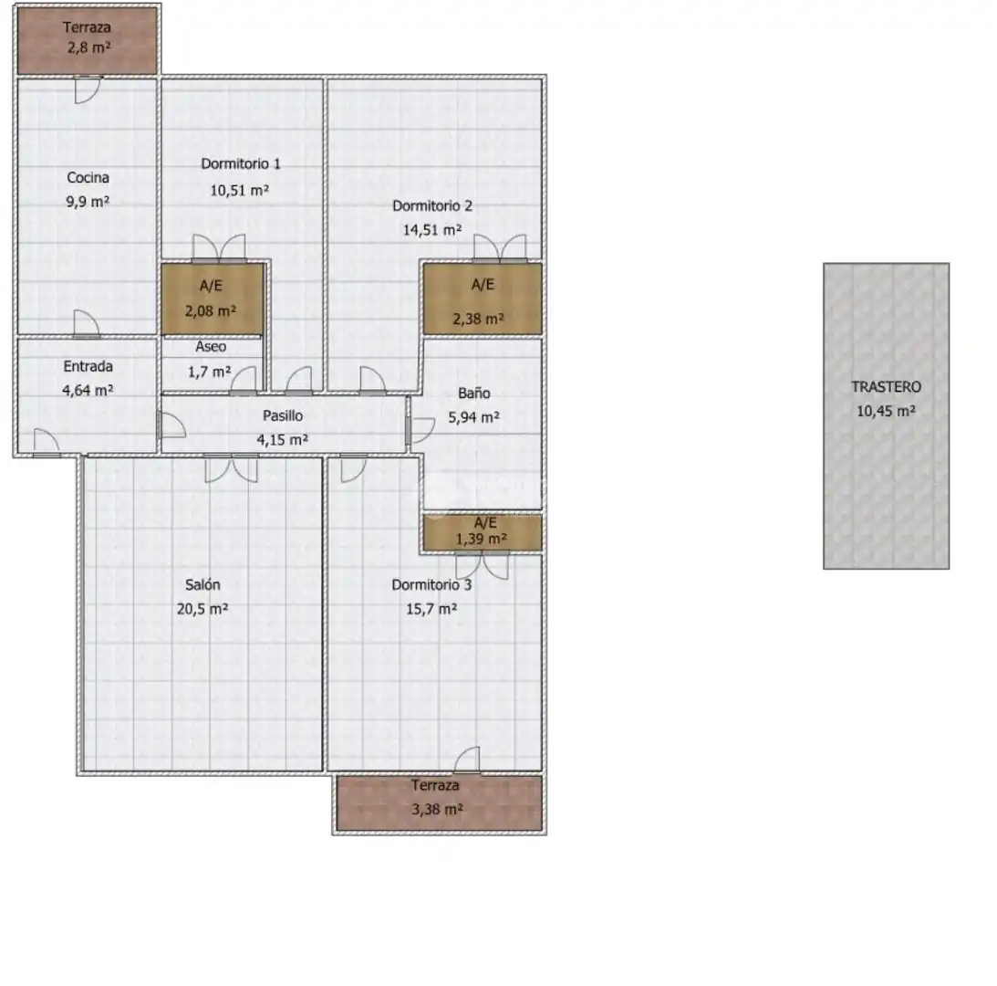Piso con terraza en venta en Carabanchel