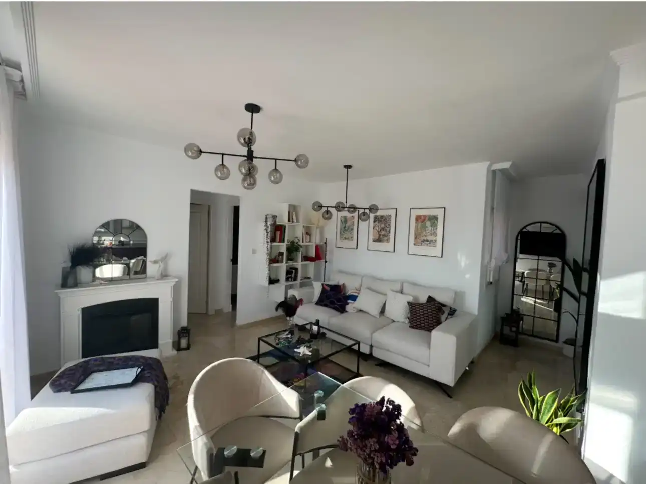 Sala d'estar de Àtic en venda en Mijas amb Aire condicionat, Piscina i Balcó