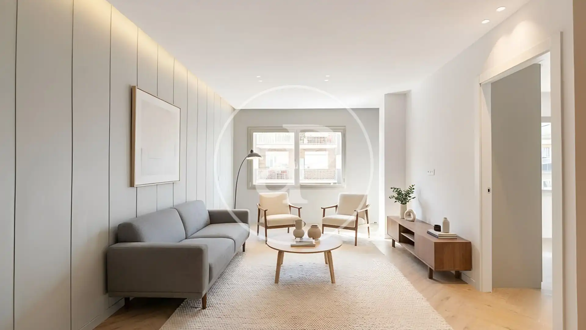 Sala de estar de Piso en venta en  Barcelona Capital con Aire acondicionado, Calefacción y Balcón