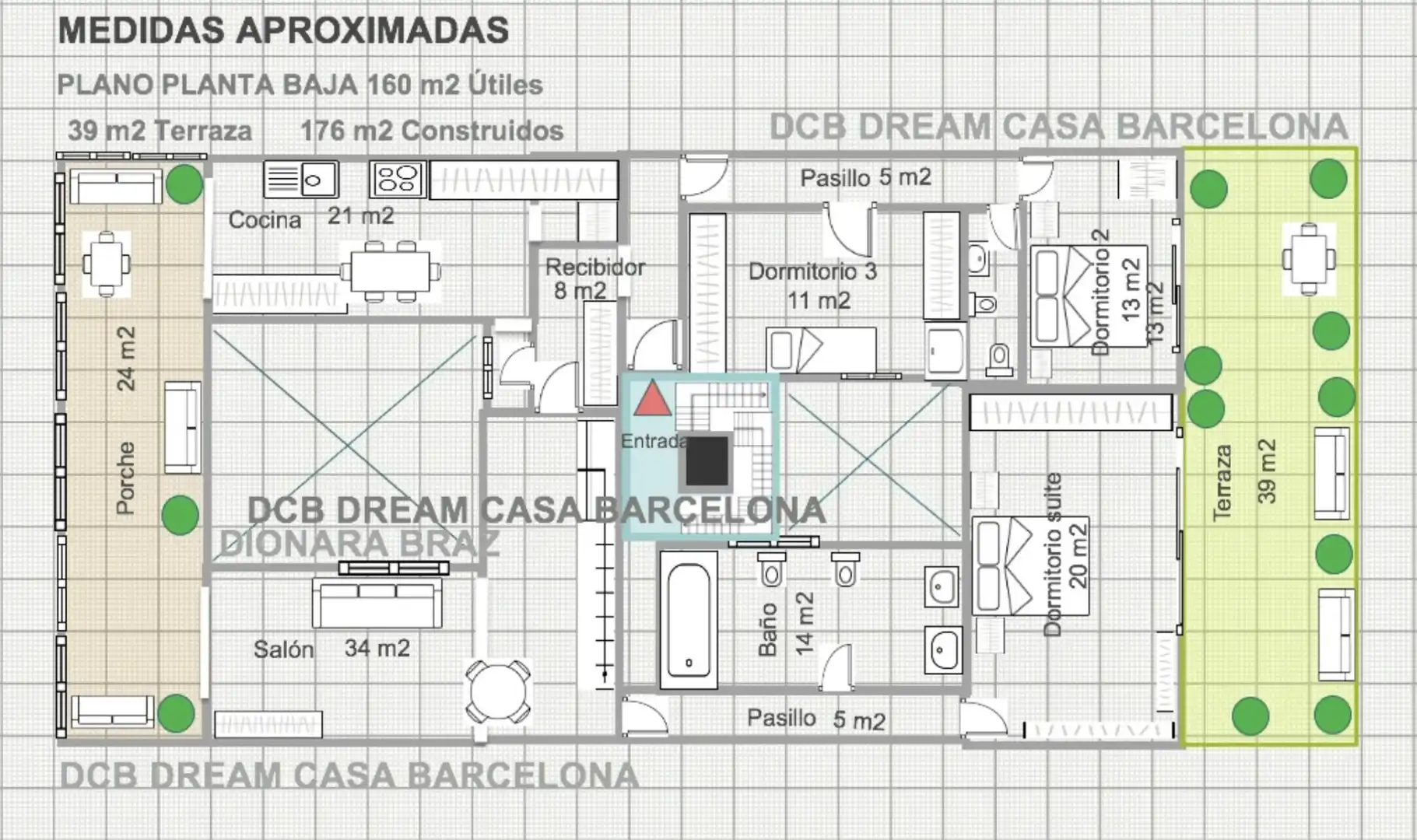 Dachboden zum Verkauf in Barcelona mit Heizung und Terrasse