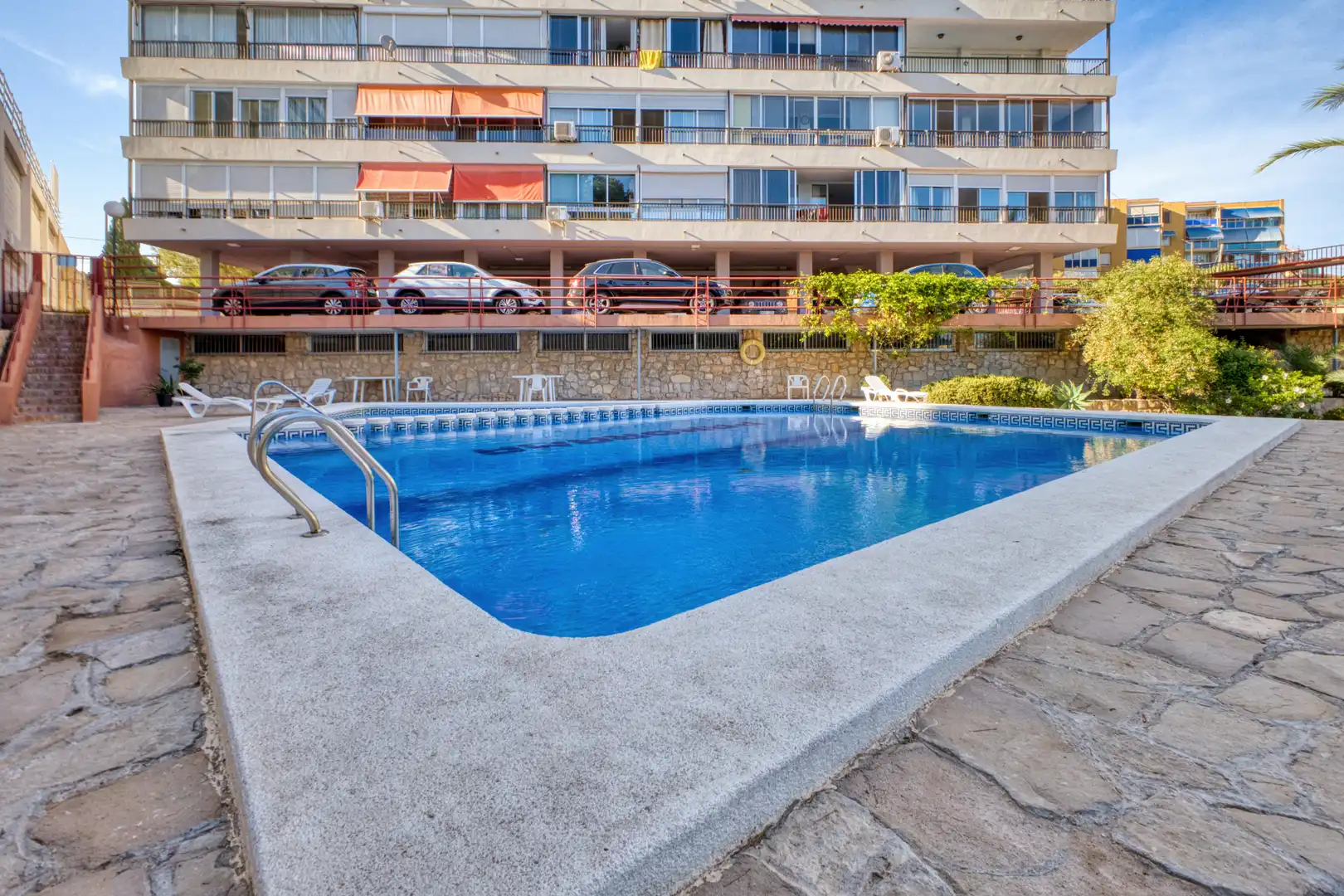 Schwimmbecken von Wohnung zur Miete in Alicante / Alacant mit Klimaanlage, Heizung und Privatgarten
