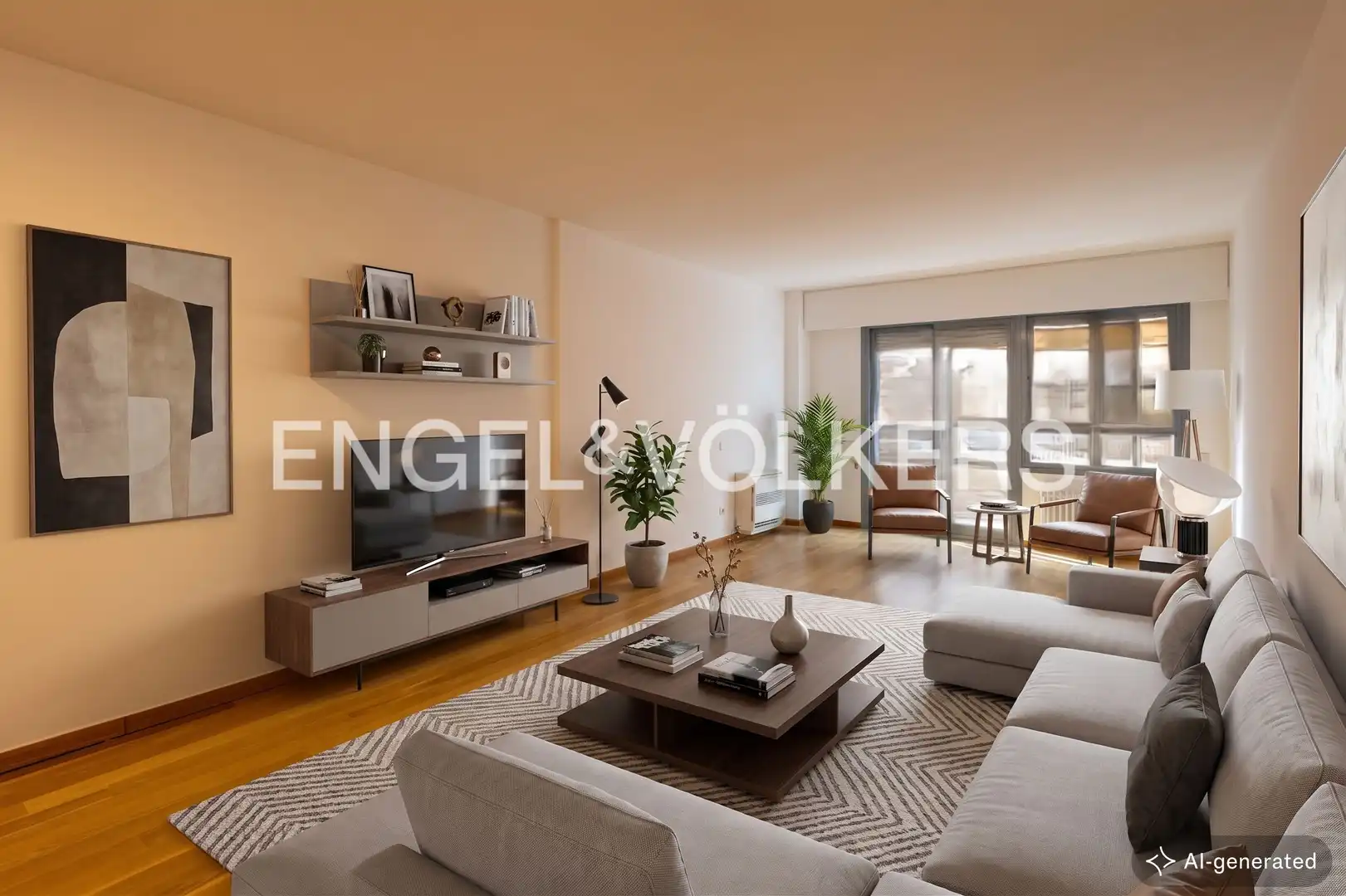 Wohnzimmer von Wohnung zum Verkauf in  Madrid Capital mit Klimaanlage, Heizung und Terrasse