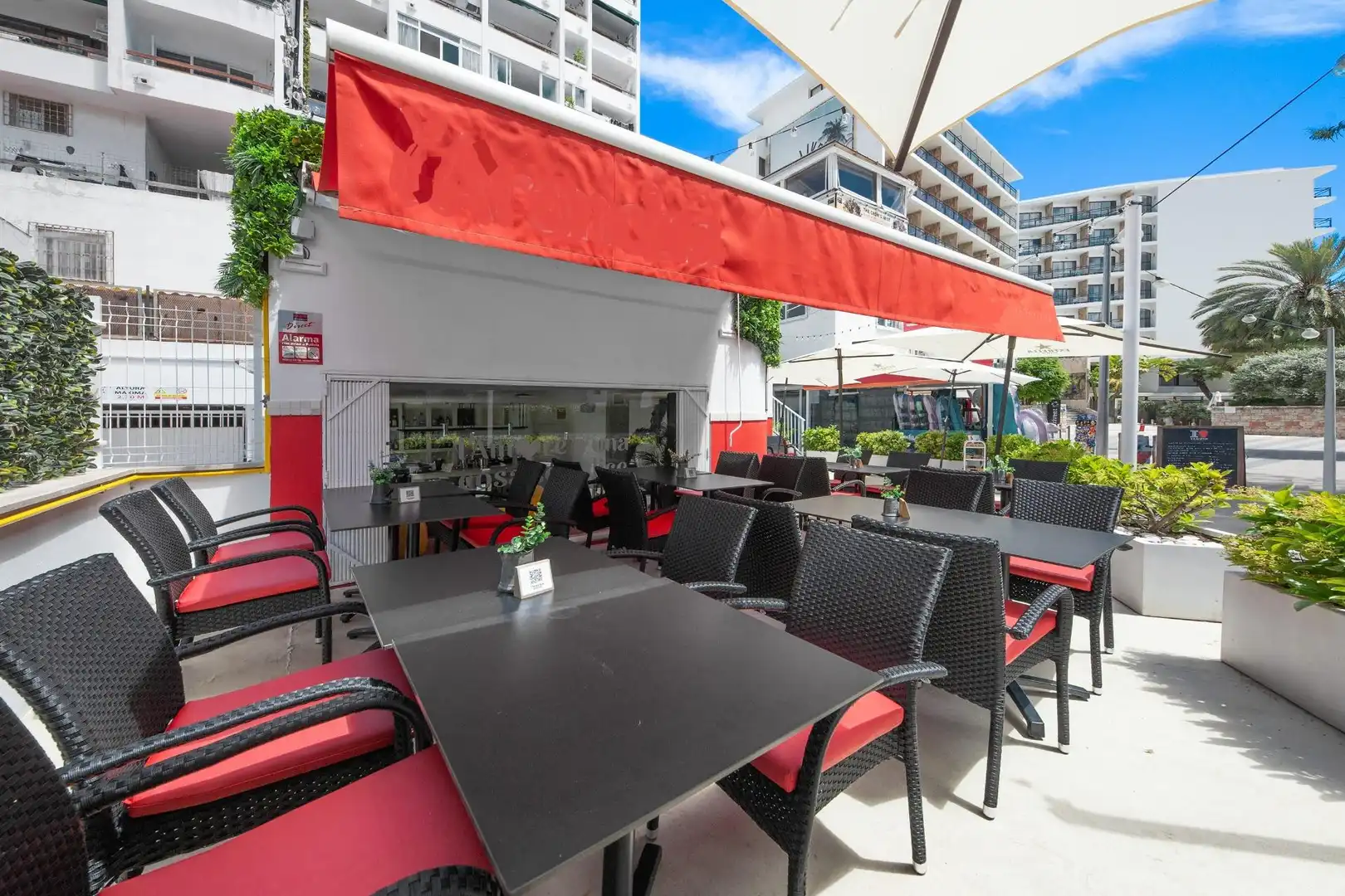 Terrasse von Geschaftsraum zum Verkauf in  Palma de Mallorca mit Klimaanlage, Terrasse und Möbliert