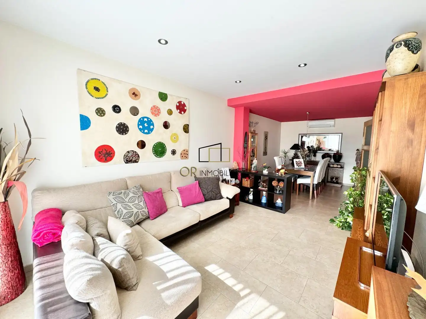 Wohnzimmer von Wohnung zum Verkauf in Santa Oliva mit Klimaanlage, Heizung und Terrasse