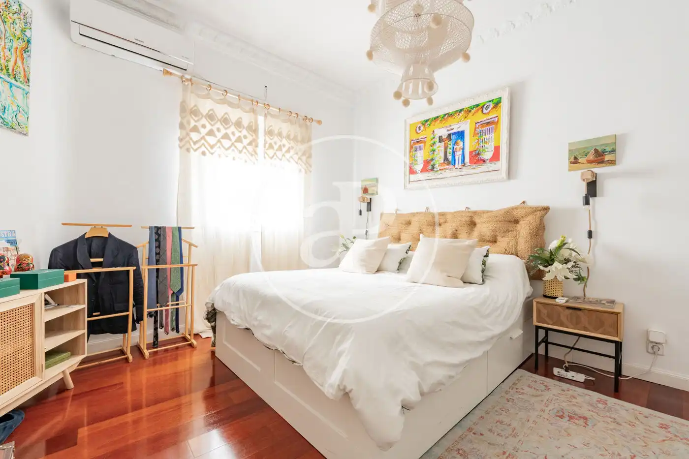 Schlafzimmer von Wohnung zur Miete in Madrid mit Klimaanlage, Heizung und Terrasse