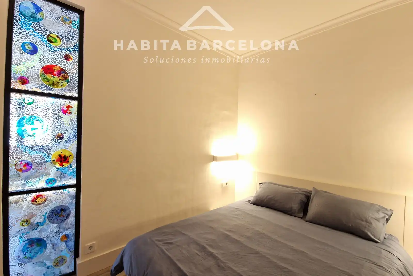 Bedroom of Flat for rent in Barcelona  with Air Conditioner, Heating and Parquet flooring