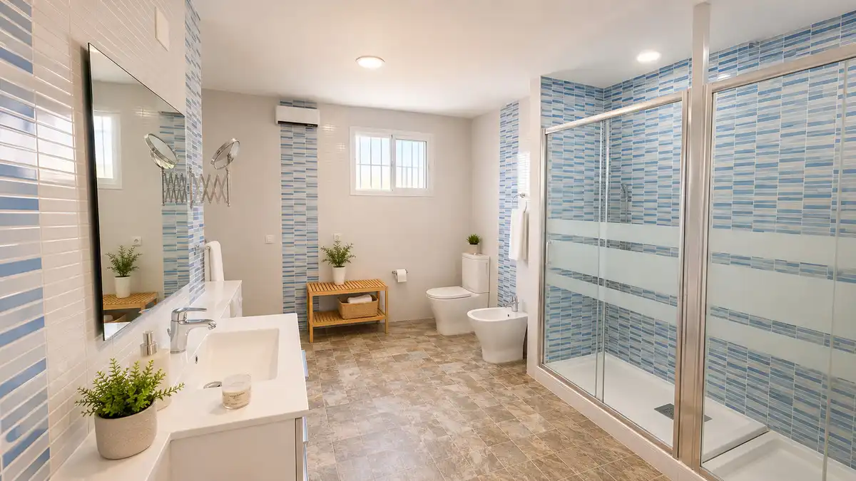 Baño de Finca rústica en venta en Málaga con Aire acondicionado y Calefacción