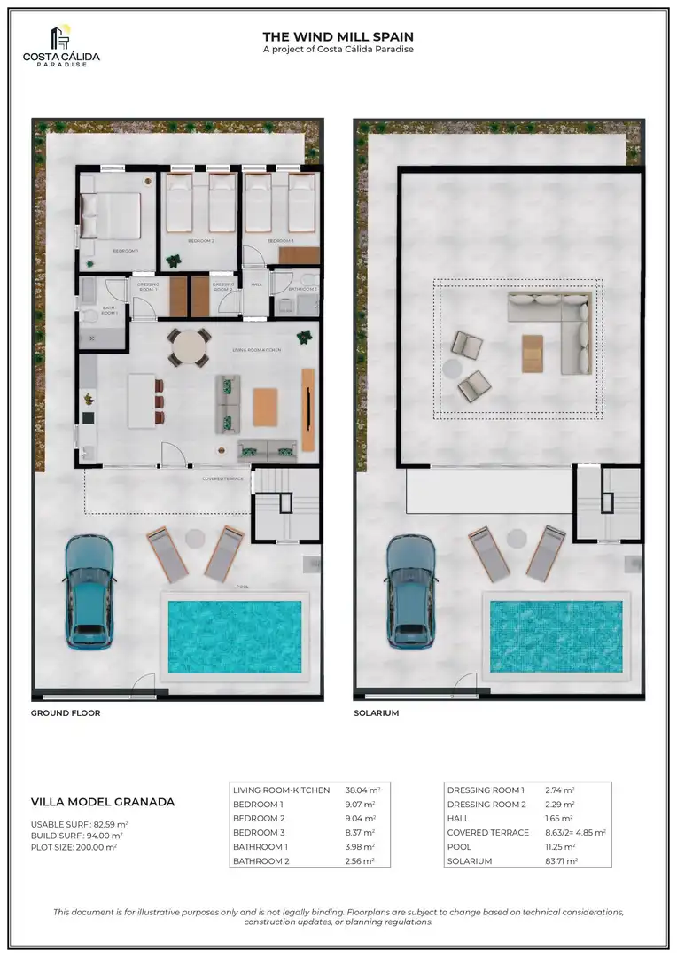 Casa adosada en venta en Fuente Álamo de Murcia con Aire acondicionado, Calefacción y Jardín privado