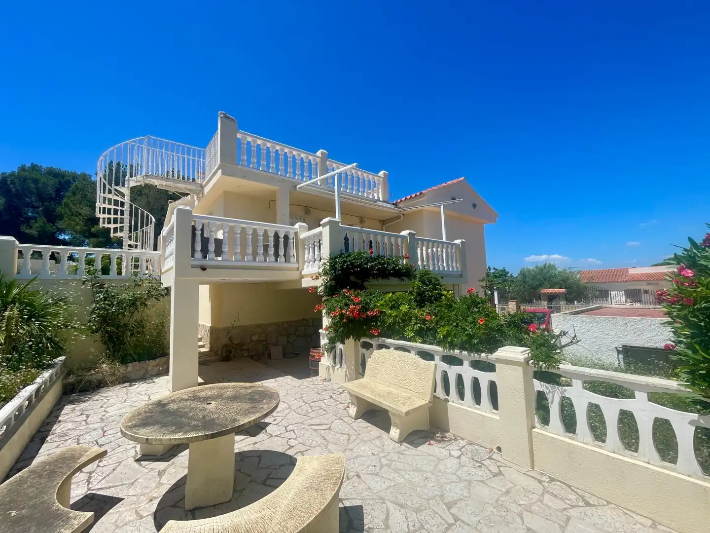 Vista exterior de Casa o chalet en venta en Peñíscola / Peníscola con Aire acondicionado, Jardín privado y Terraza