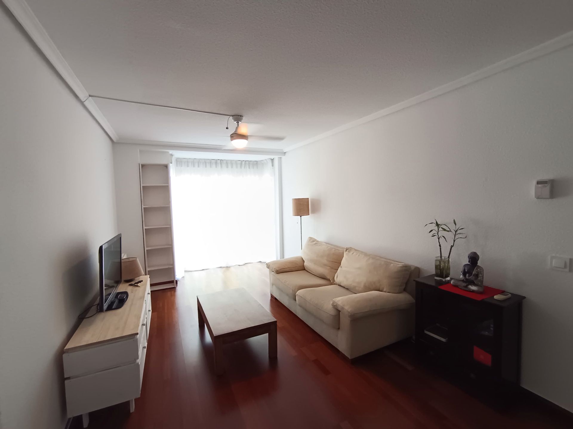 Living room of Flat to rent in  Madrid Capital  with Heating, Parquet flooring and Furnished