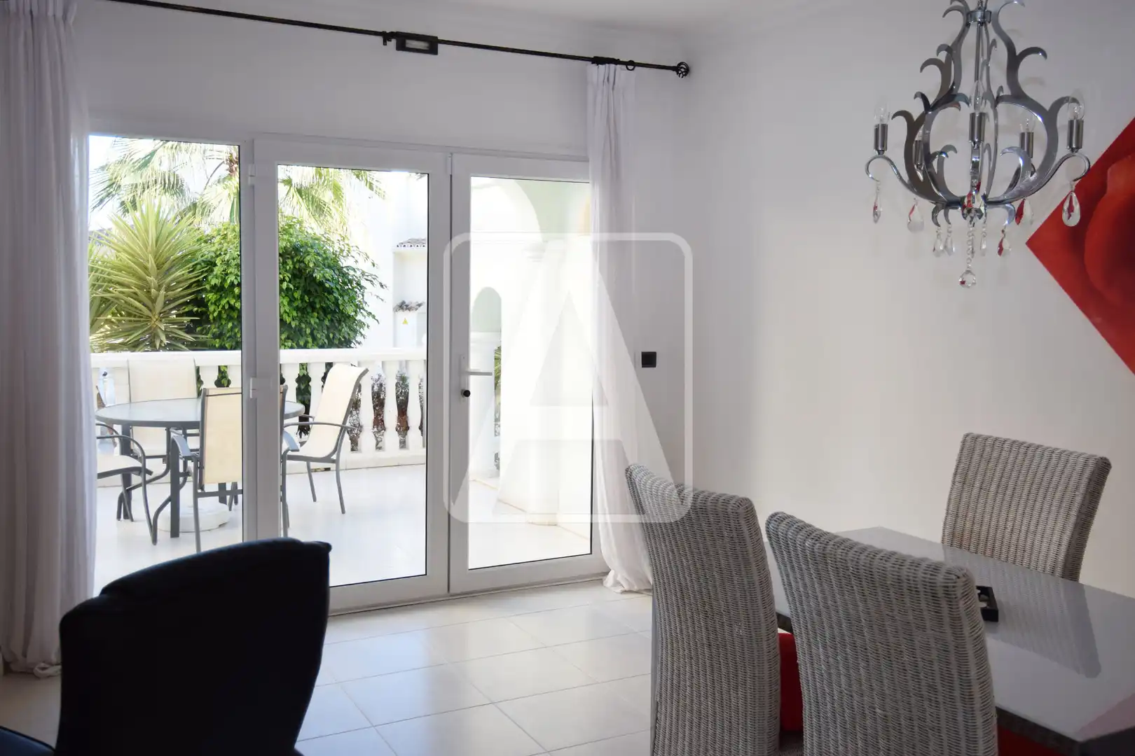 Sala d'estar de Apartament en venda en Benissa amb Aire condicionat, Calefacció i Jardí privat