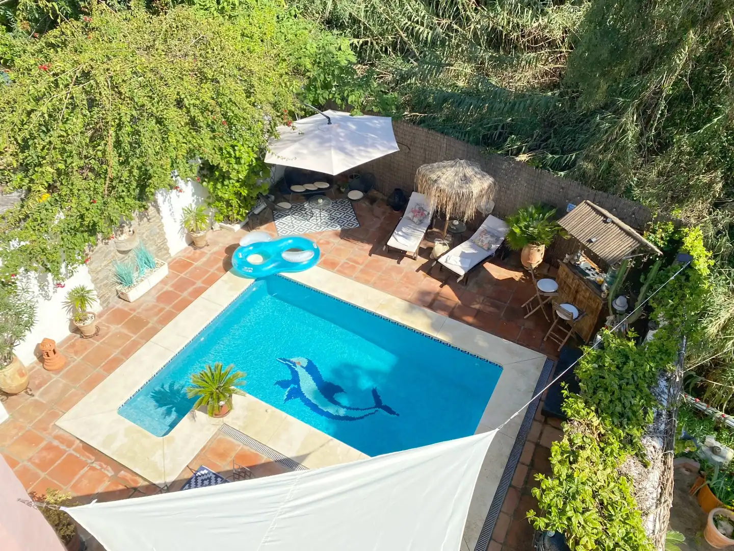 Piscina de Casa adosada en venta en Marbella con Jardín privado, Terraza y Piscina