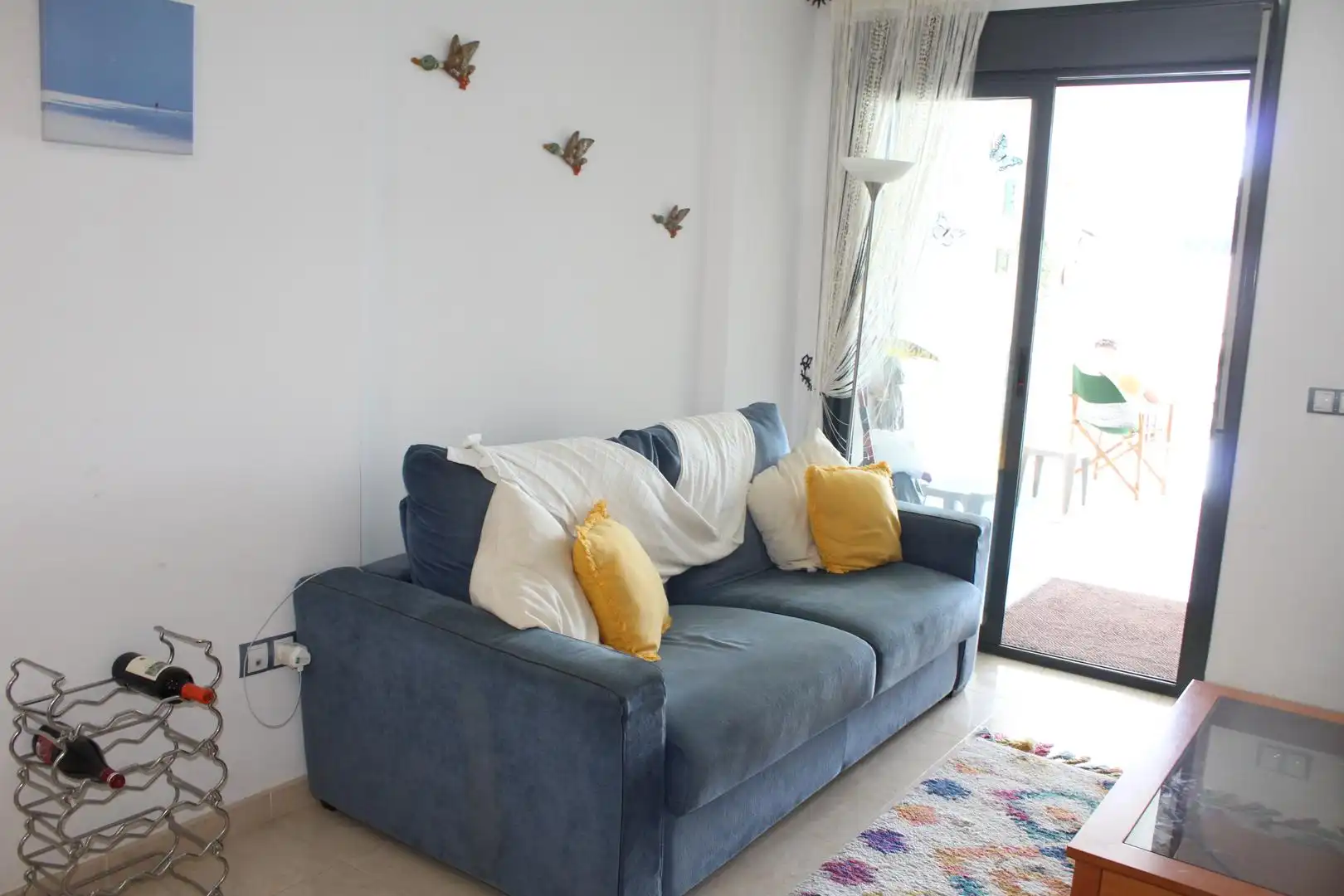 Sala d'estar de Apartament en venda en Vícar amb Aire condicionat, Jardí privat i Terrassa