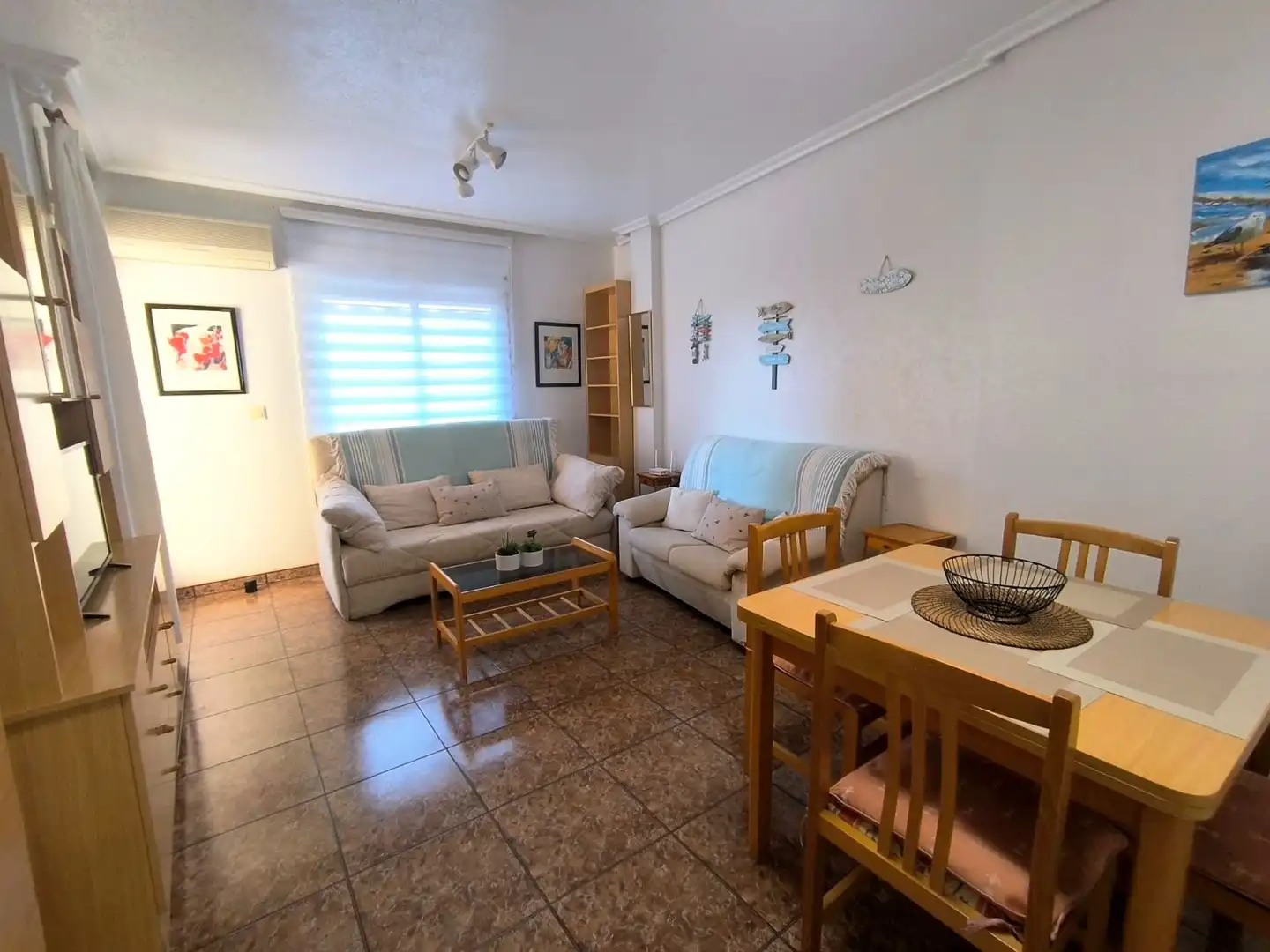 Sala d'estar de Apartament de lloguer en San Javier amb Aire condicionat, Calefacció i Terrassa