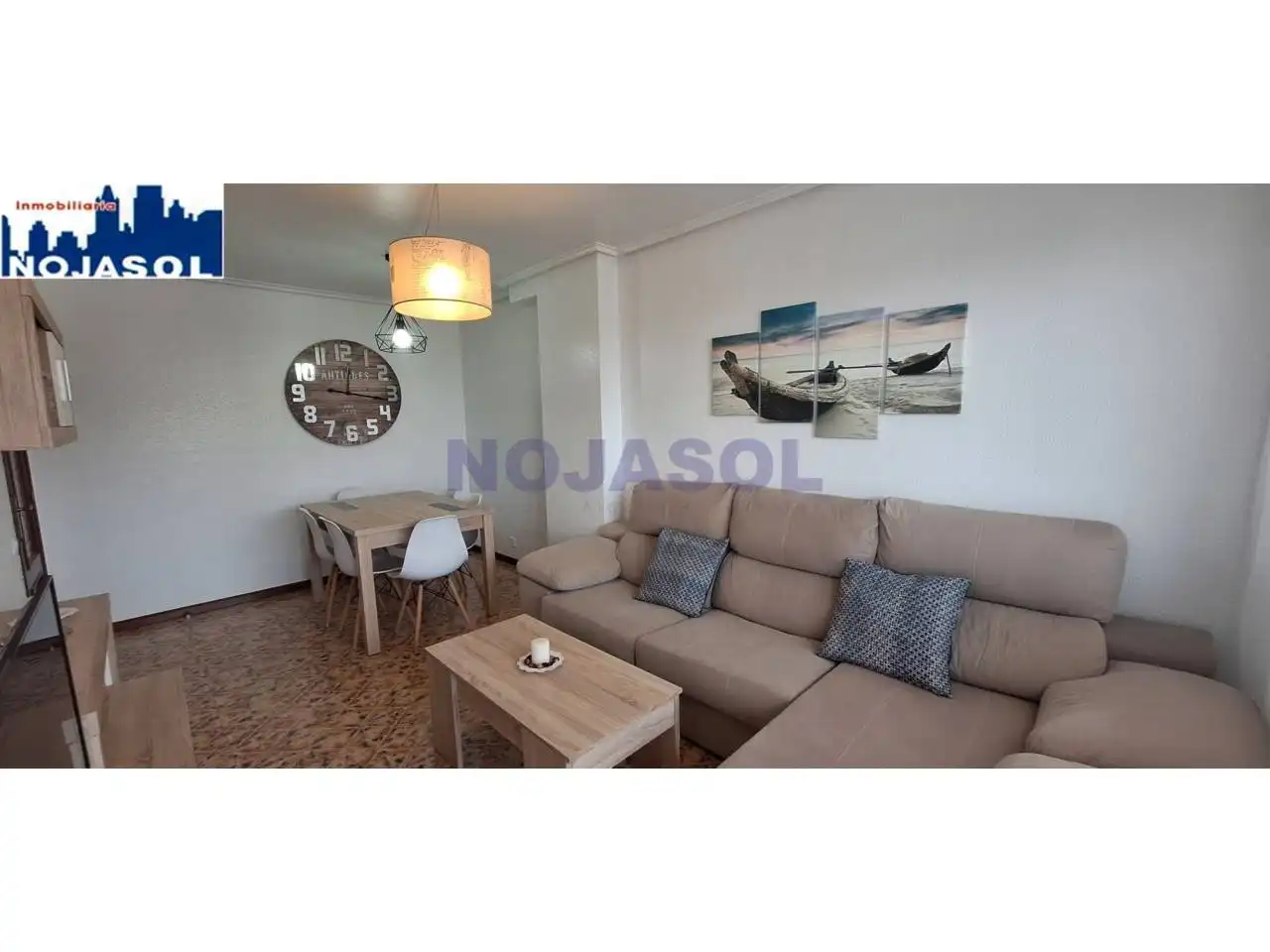 Wohnzimmer von Wohnung zur Miete in Noja mit Heizung, Terrasse und Möbliert