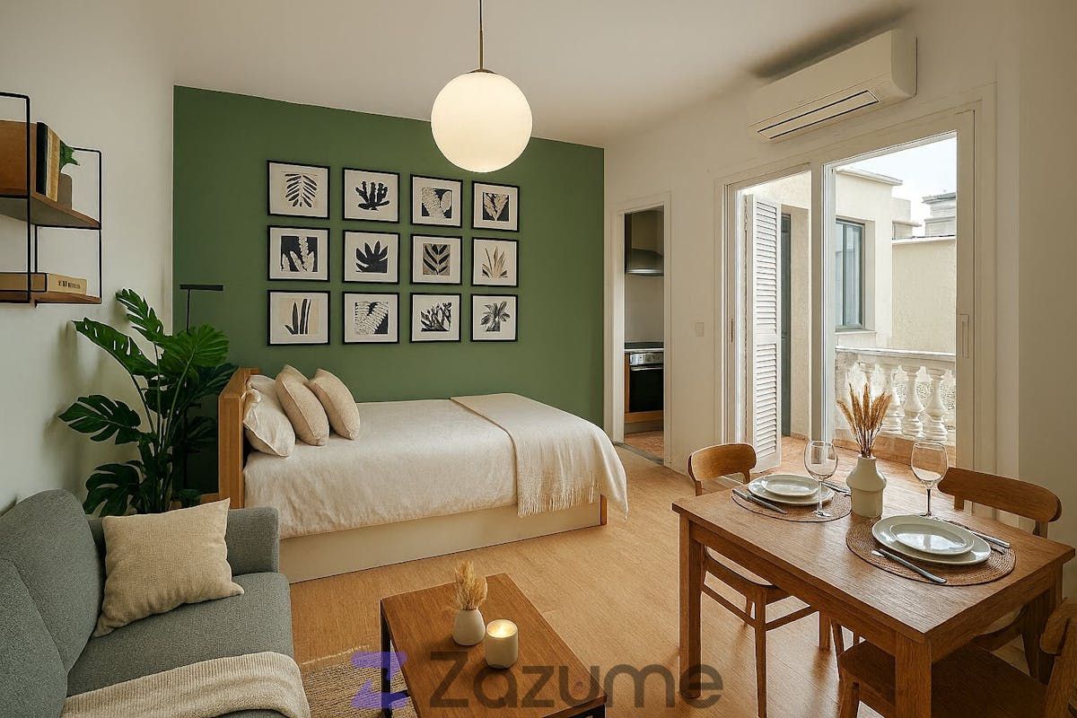 Sala de estar de Loft de alquiler en  Barcelona Capital con Aire acondicionado, Terraza y Amueblado