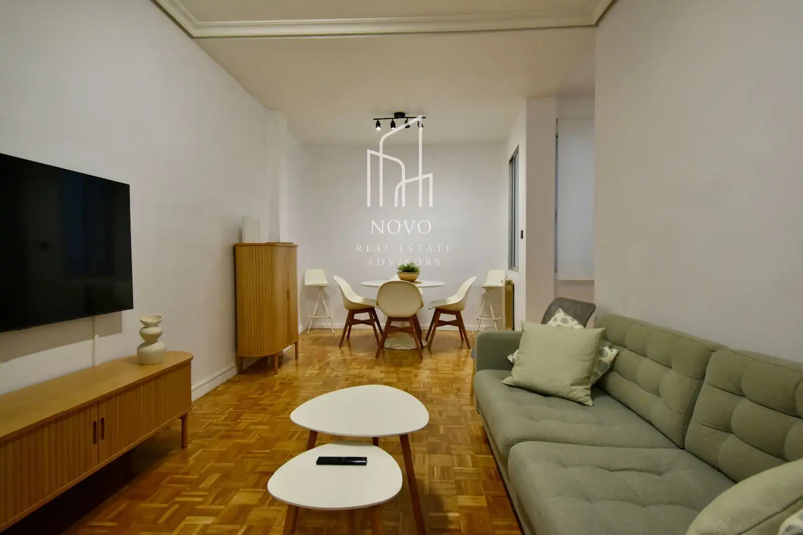 Sala de estar de Piso de alquiler en Madrid con Aire acondicionado, Calefacción y Amueblado
