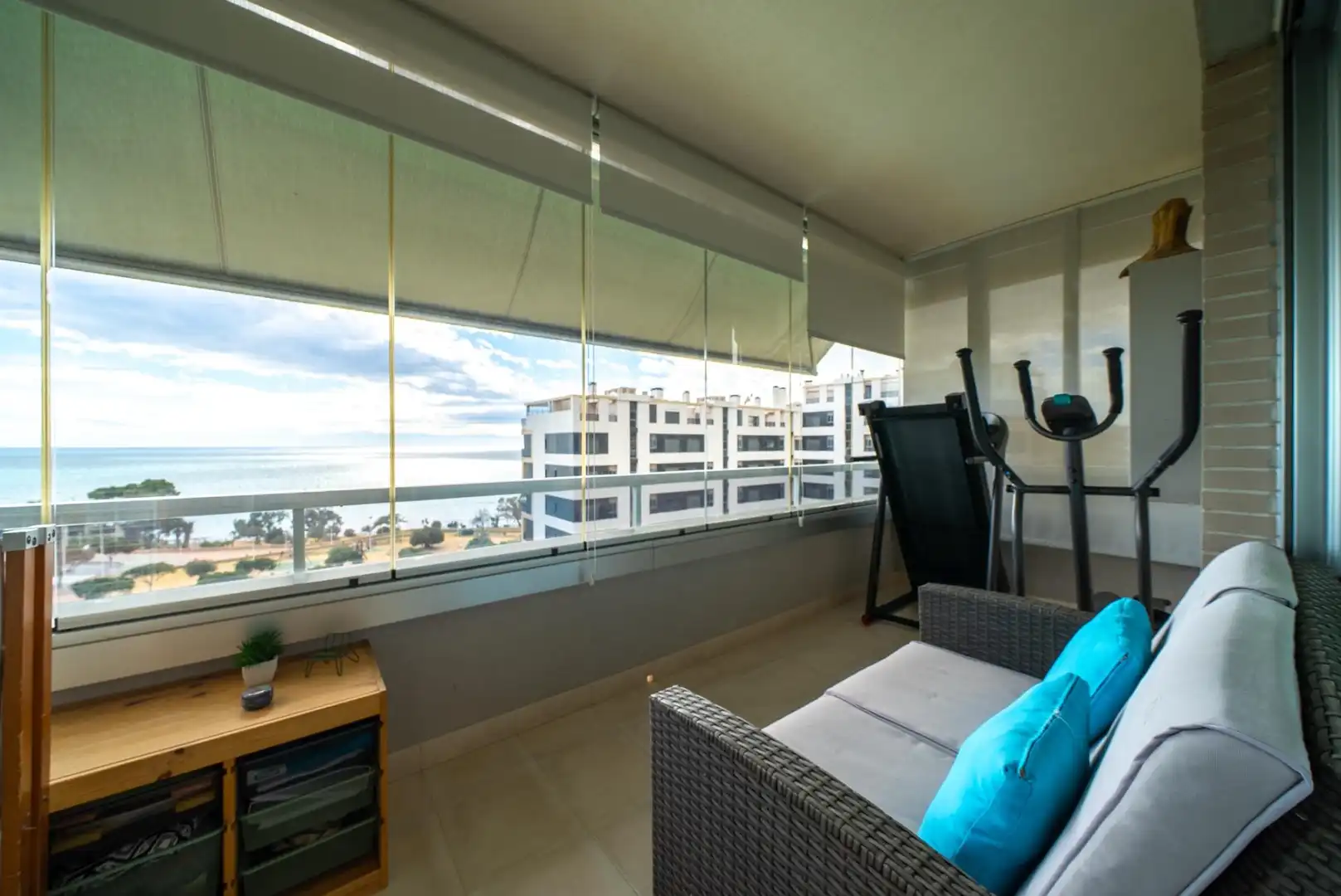 Terraza de Apartamento en venta en Villajoyosa / La Vila Joiosa con Aire acondicionado, Trastero y Amueblado