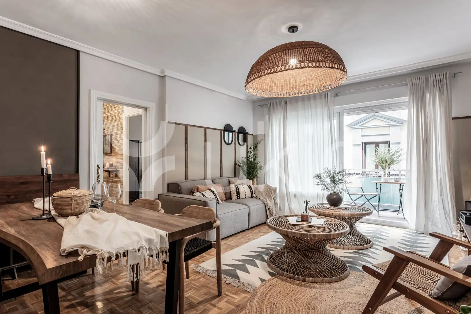 Sala d'estar de Apartament de lloguer en Madrid amb Aire condicionat, Calefacció i Moblat