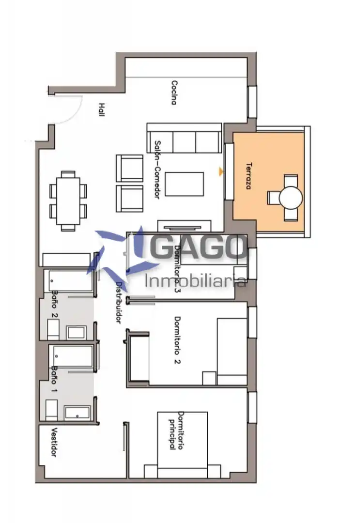 Flat for rent in Córdoba  with Air Conditioner, Heating and Terrace