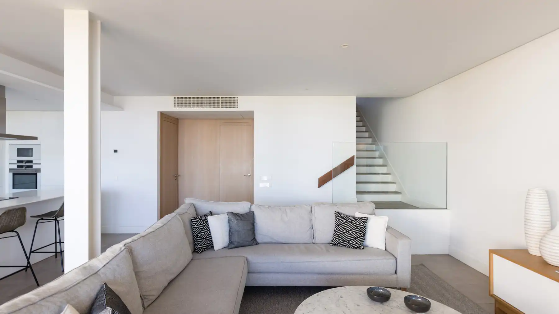 Sala d'estar de Casa adosada en venda en Guía de Isora amb Aire condicionat, Jardí privat i Terrassa