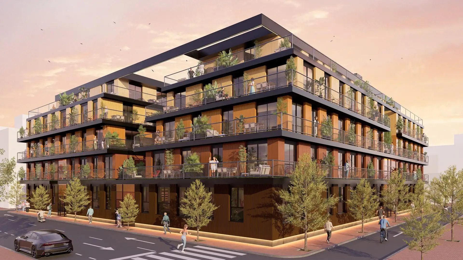 Außenansicht von Wohnung zum Verkauf in Murcia mit Klimaanlage, Privatgarten und Terrasse