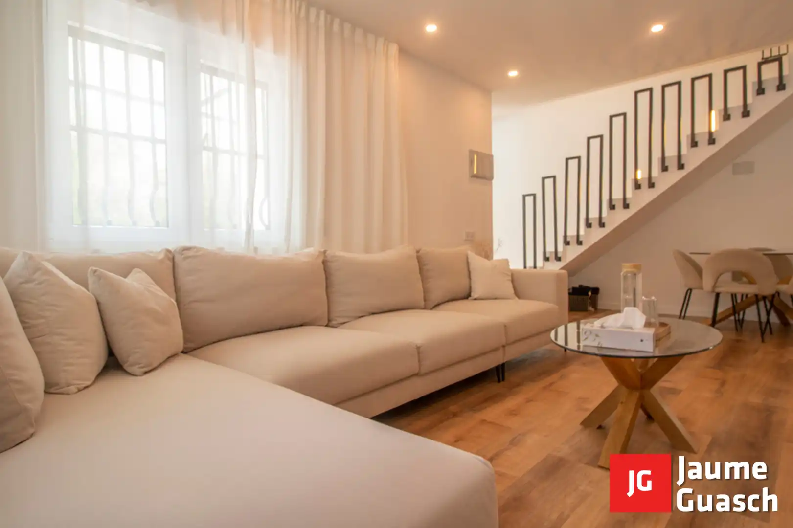 Living room of Detached homes for sale in La Pobla de Montornès    with Heating, Private garden and Parquet flooring