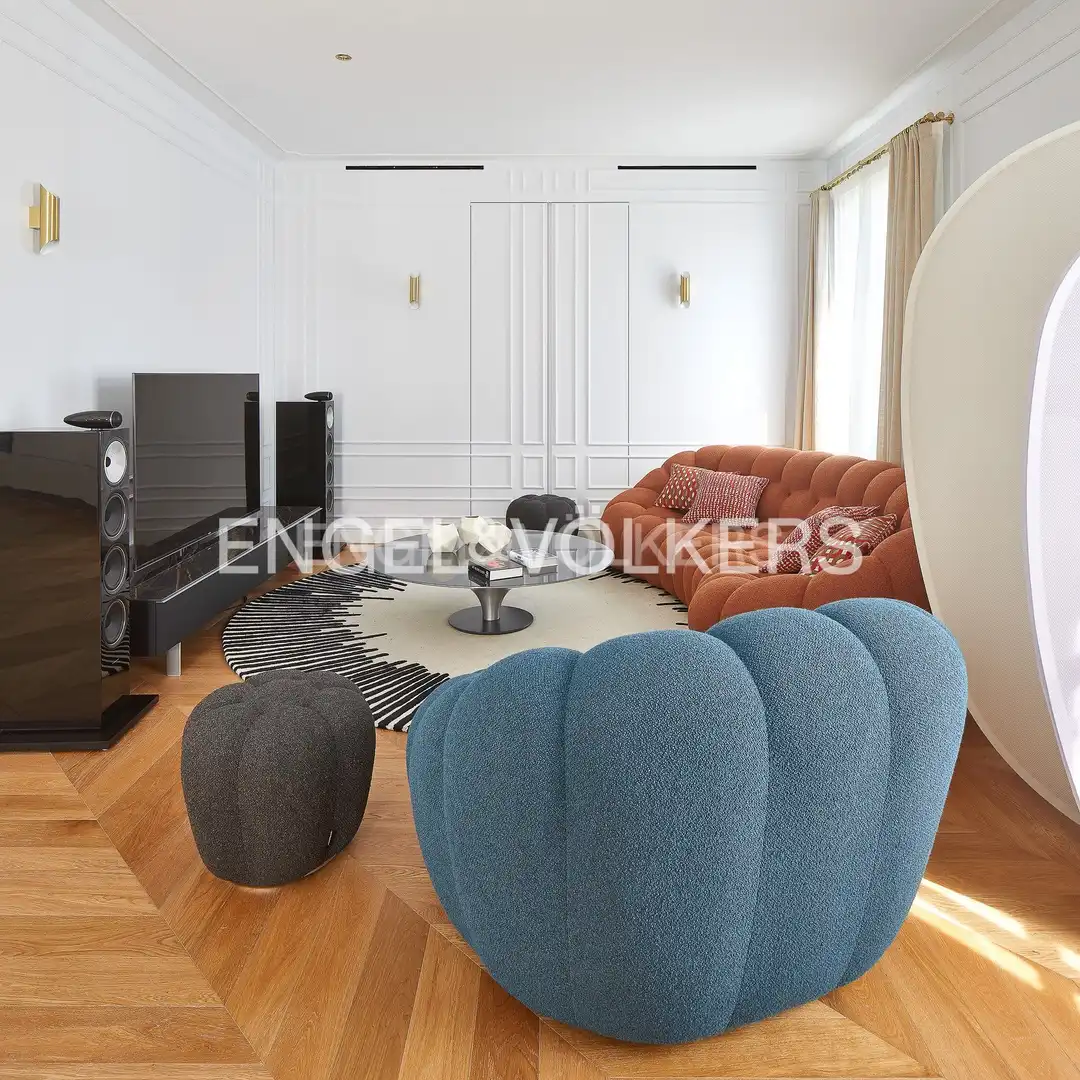 Living room of Attic for sale in Barcelona  with Air Conditioner, Heating and Parquet flooring