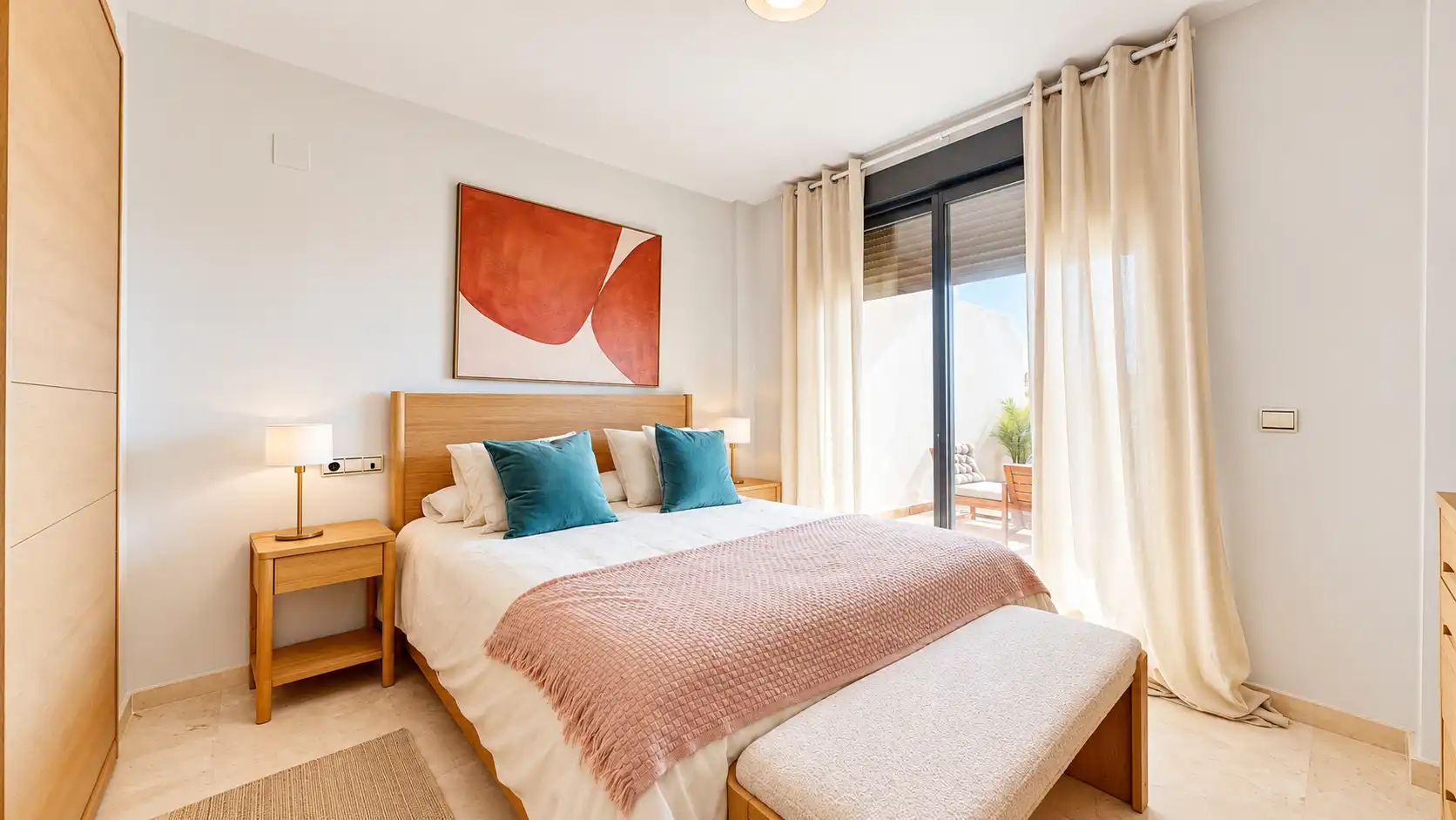 Schlafzimmer von Wohnung zum Verkauf in Casares mit Klimaanlage, Heizung und Terrasse