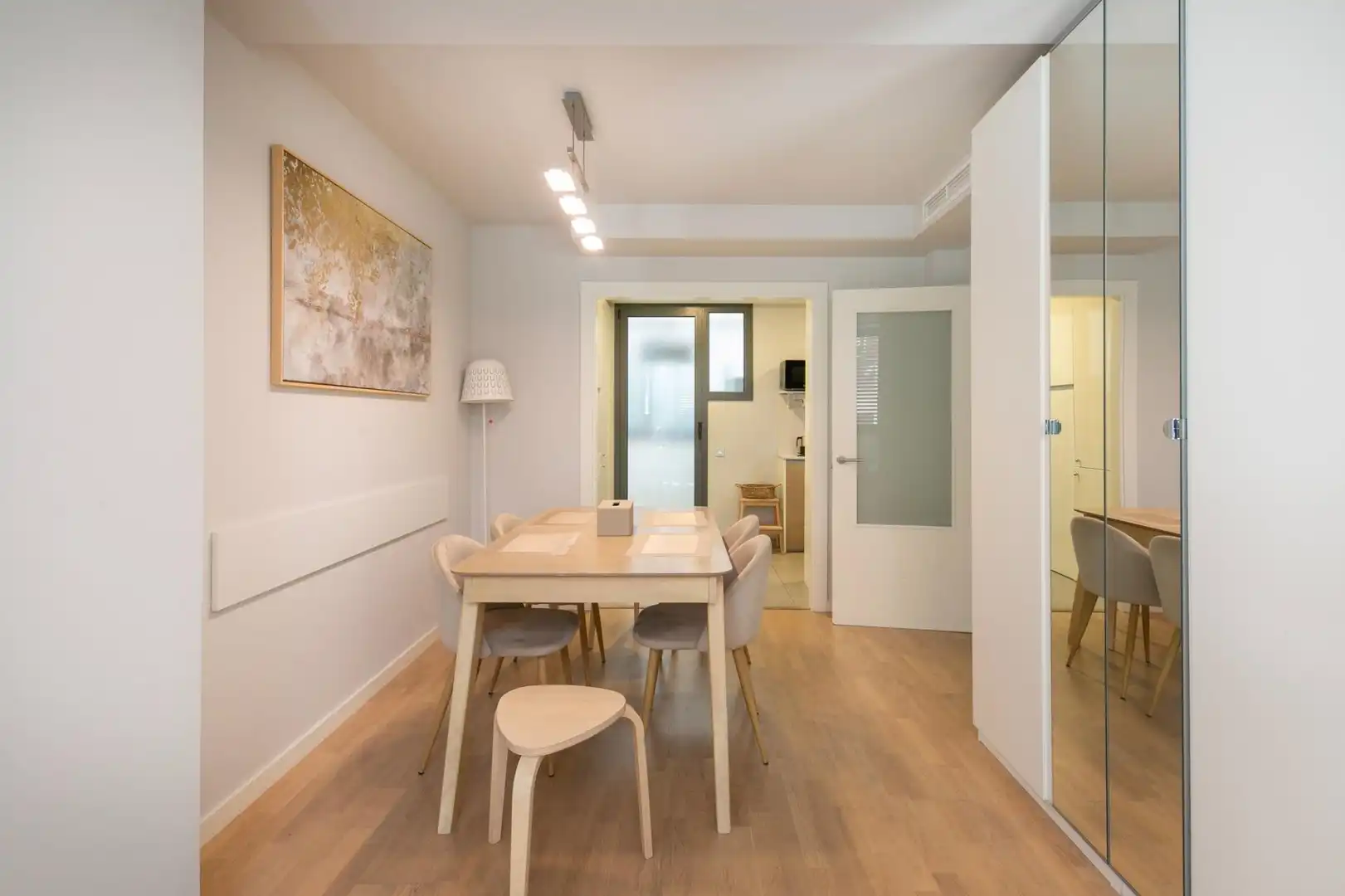 Dining room of Duplexes for sale in Barcelona  with Parquet flooring, Furnished and Community pool