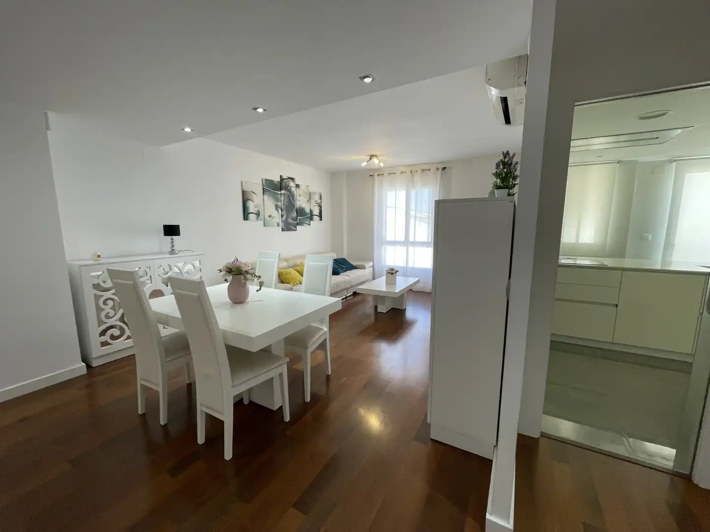 Sala de estar de Piso de alquiler en Beniparrell con Aire acondicionado, Parquet y Terraza