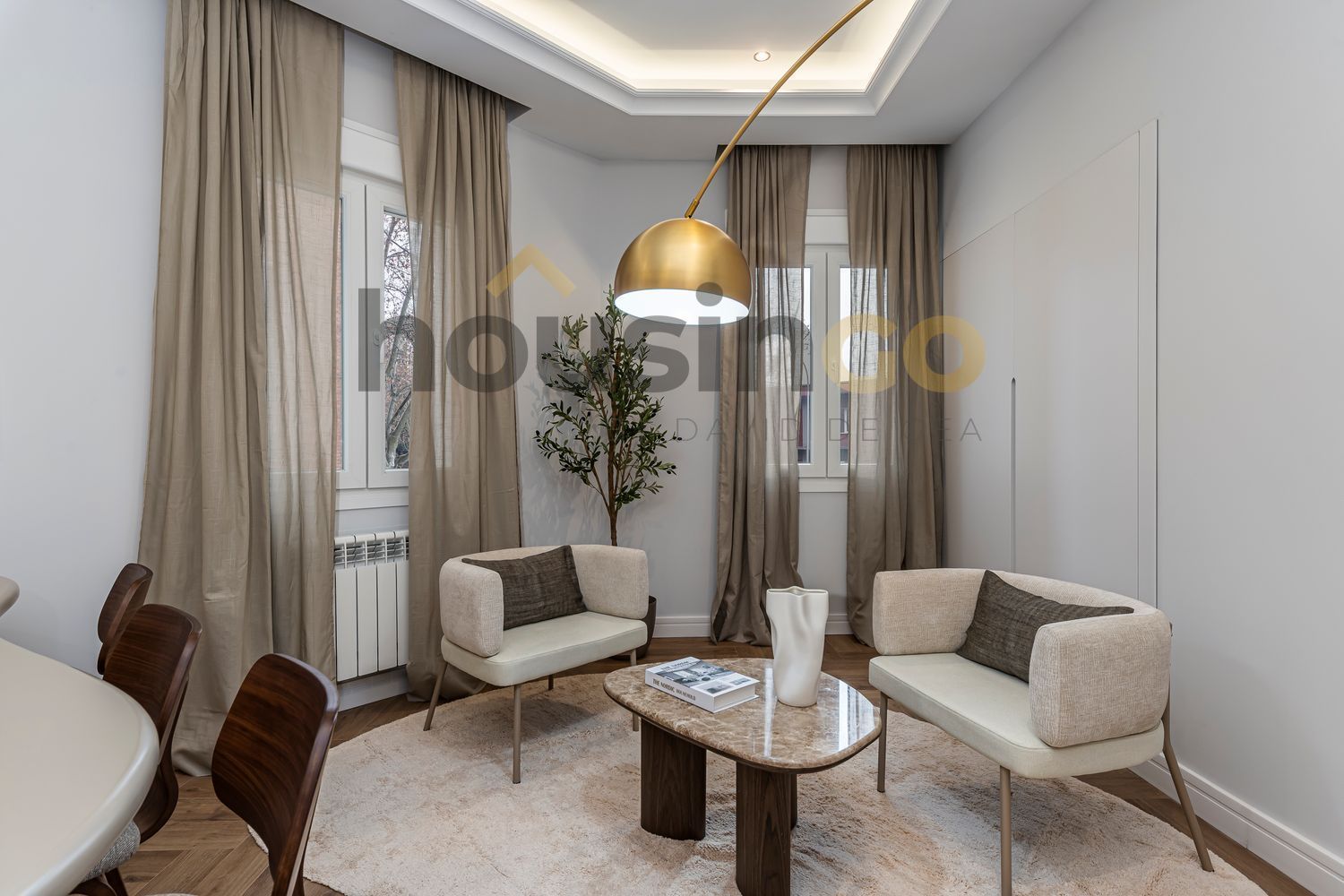 Sala d'estar de Pis en venda en  Madrid Capital amb Aire condicionat, Calefacció i Parquet