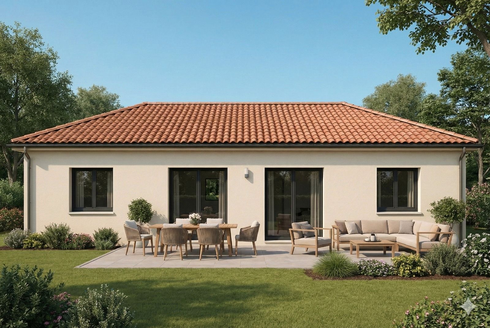 Exterior view of Single-family semi-detached for sale in Polanco  with Heating, Private garden and Terrace