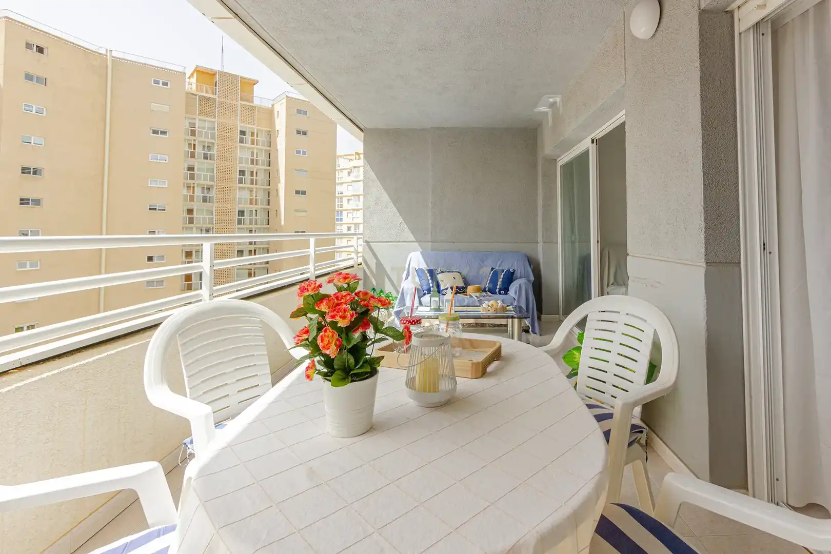 Terrace of Apartments for sale in Calpe / Calp  with Air Conditioner, Storage room and Oven