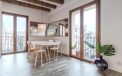 Dining room of Attic for sale in  Barcelona Capital  with Air Conditioner, Heating and Balcony