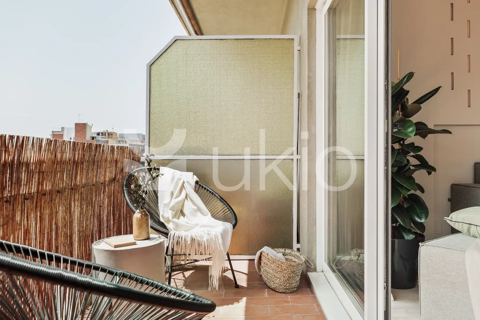 Balcony of Apartments for rent in Barcelona  with Air Conditioner, Heating and Furnished
