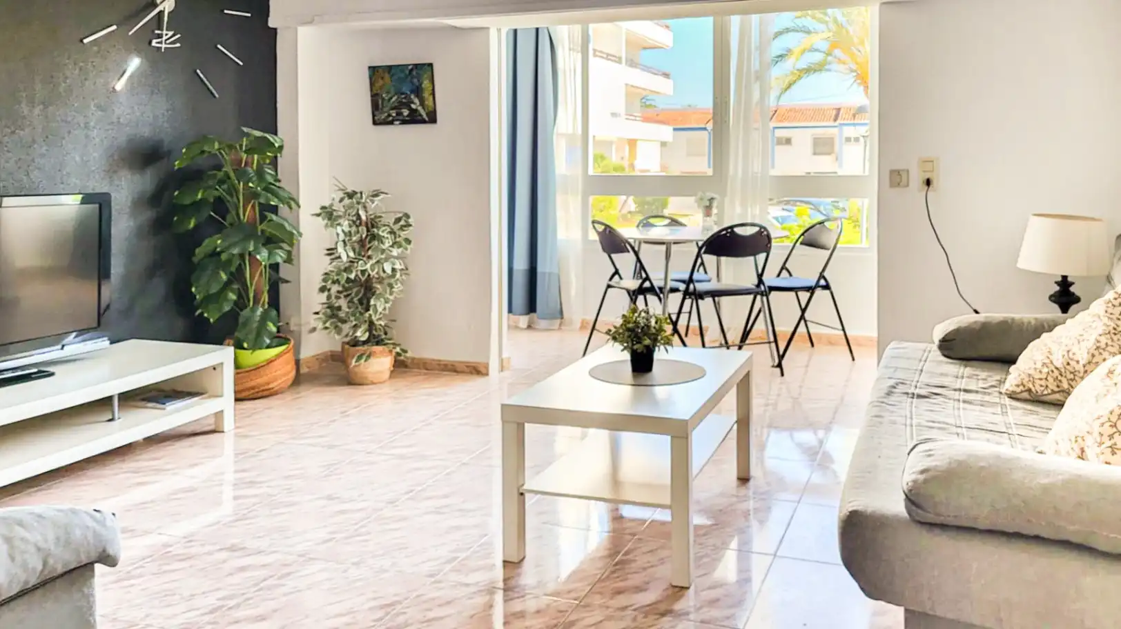 Sala de estar de Apartamento en venta en Dénia con Aire acondicionado, Calefacción y Amueblado